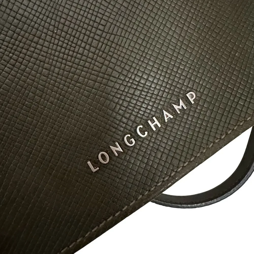 Longchamp Compact Pebbled Leather Crossbody Bag